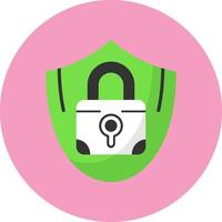 Privacy Flat Circle Style Icon vector