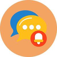 Silent mode Flat Circle Style Icon vector