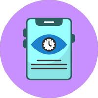 Screen timeout Flat Circle Style Icon vector