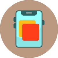 Screen mirroring Flat Circle Style Icon vector