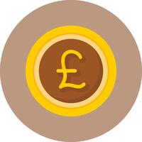 British Pound Sterling Sign Flat Circle Style Icon vector