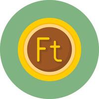 Hungarian Forint Sign Flat Circle Style Icon vector