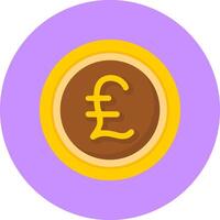 Italian Lira Sign Flat Circle Style Icon vector