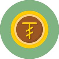 Mongolian Tugrik Sign Flat Circle Style Icon vector