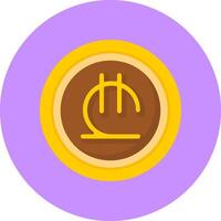 Georgian Lari Sign Flat Circle Style Icon vector