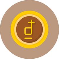 Vietnamese Dong Sign Flat Circle Style Icon vector