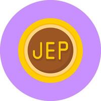 Jersey Pound Sign Flat Circle Style Icon vector