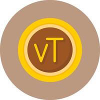 Vanuatu Vatu Sign Flat Circle Style Icon vector