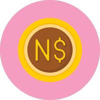 Kiribati Dollar Sign Flat Circle Style Icon vector