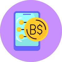Brunei Dollar Flat Circle Style Icon vector