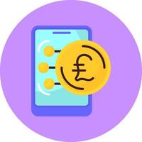 Italian Lira Flat Circle Style Icon vector