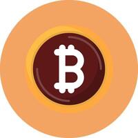 Bit Coin Flat Circle Style Icon vector