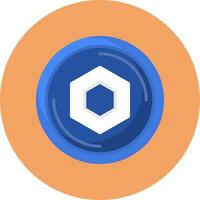 Chainlink Flat Circle Style Icon vector