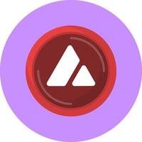 Avalanche Flat Circle Style Icon vector