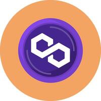 Polygon Flat Circle Style Icon vector