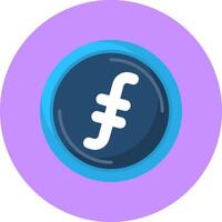 Filecoin Flat Circle Style Icon vector