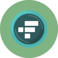 FTX Token Flat Circle Style Icon vector