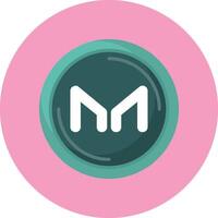 Maker Flat Circle Style Icon vector