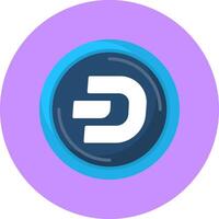 Dash Flat Circle Style Icon vector