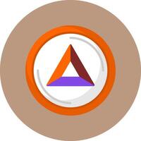 Basic Attention Token Flat Circle Style Icon vector