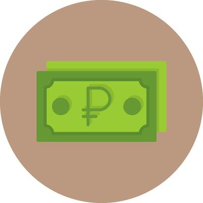 Russian Ruble Note Icon Sample Pro and Pro SVG