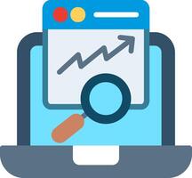 Seo Web Analysis Flat Illustration Design vector