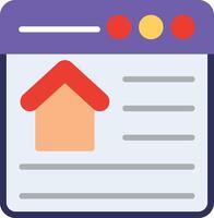 Online Two Color Property Flat Illustration Design vector