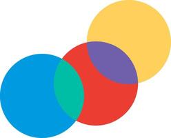 Venn Diagram Flat Illustration Design vector