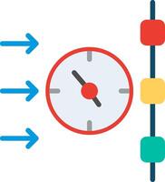 TimeGlyph Two Color Flat Illustration Design vector