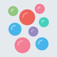 Bubbles Flat Illustration Design vector