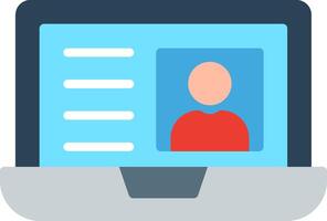 User Profile Flat Illustration Design vector
