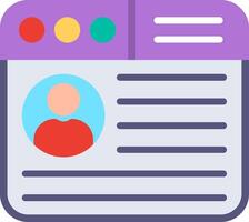 Profile Flat Illustration Design vector