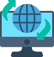 Remote Access Flat Illustration Design vector