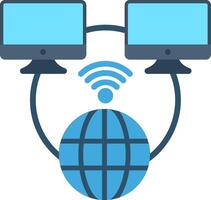 Network Connection Flat Illustration Design vector