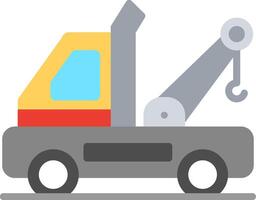 Tow Truck Flat Illustration Design vector