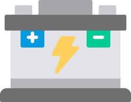 Car Battery Flat Illustration Design vector