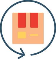 Return Box Flat Illustration Design vector