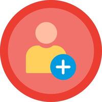 Add User Flat Illustration Design vector