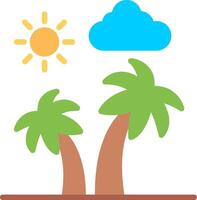 Island Flat Illustration Design vector