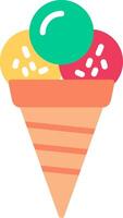 Ice Cream Flat Illustration Design vector