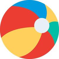 Beach Ball Flat Illustration Design vector