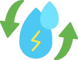 Hydro Power Flat Icon Design vector