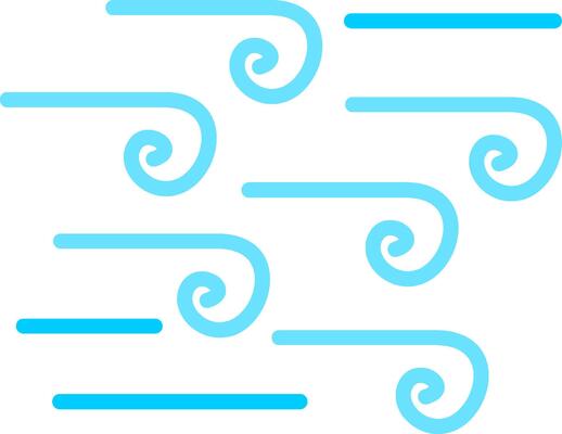 Wind Flat Icon Design