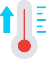 High Temperature Flat Icon Design vector