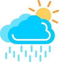 Drizzle Flat Icon Design vector