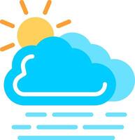 Haze Flat Icon Design vector