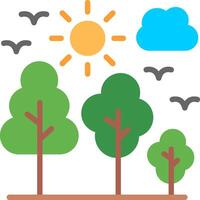 Afternoon Flat Icon Design vector
