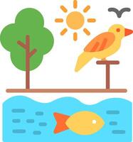 Ecosystem Flat Icon Design vector