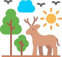 Deer Flat Icon Design vector
