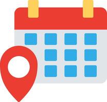 Event Location Flat Icon Design vector